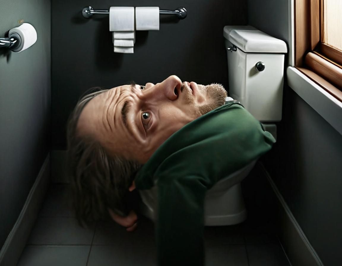 Customized porcelain toilet, in the shape of your enemy's fa...