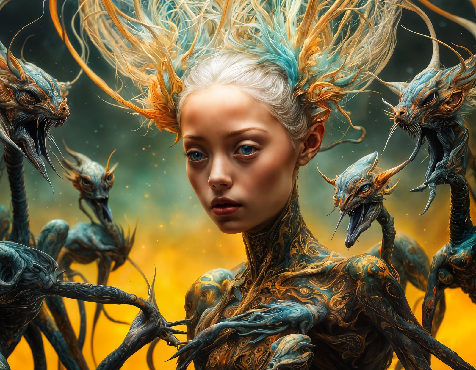 attendants all around