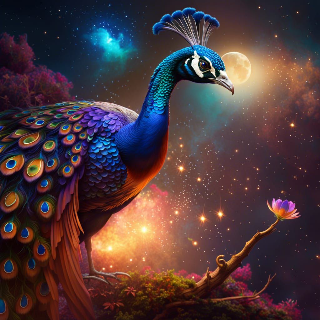 Cosmic Peacock in a Mystical Galaxy