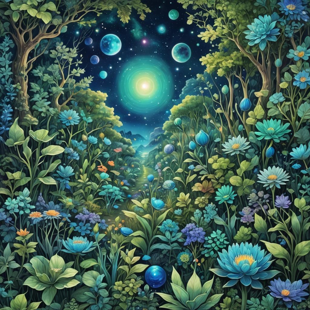 Holographic Cosmic Garden in Mixed Media