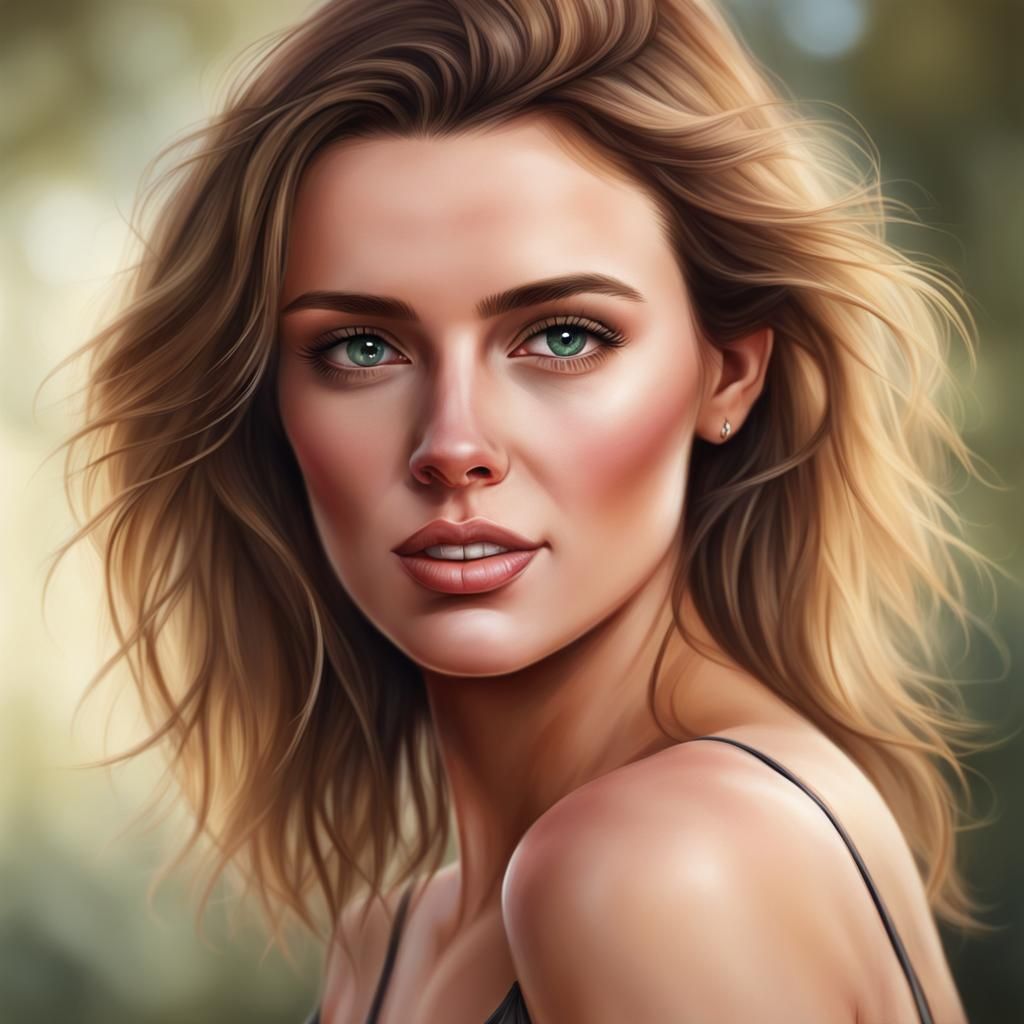 Realistic Portrait of a Beautiful Australian Woman