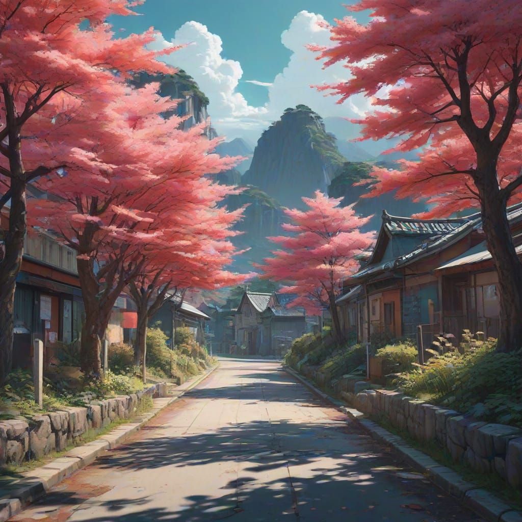 Cinematic Anime-Inspired Landscape