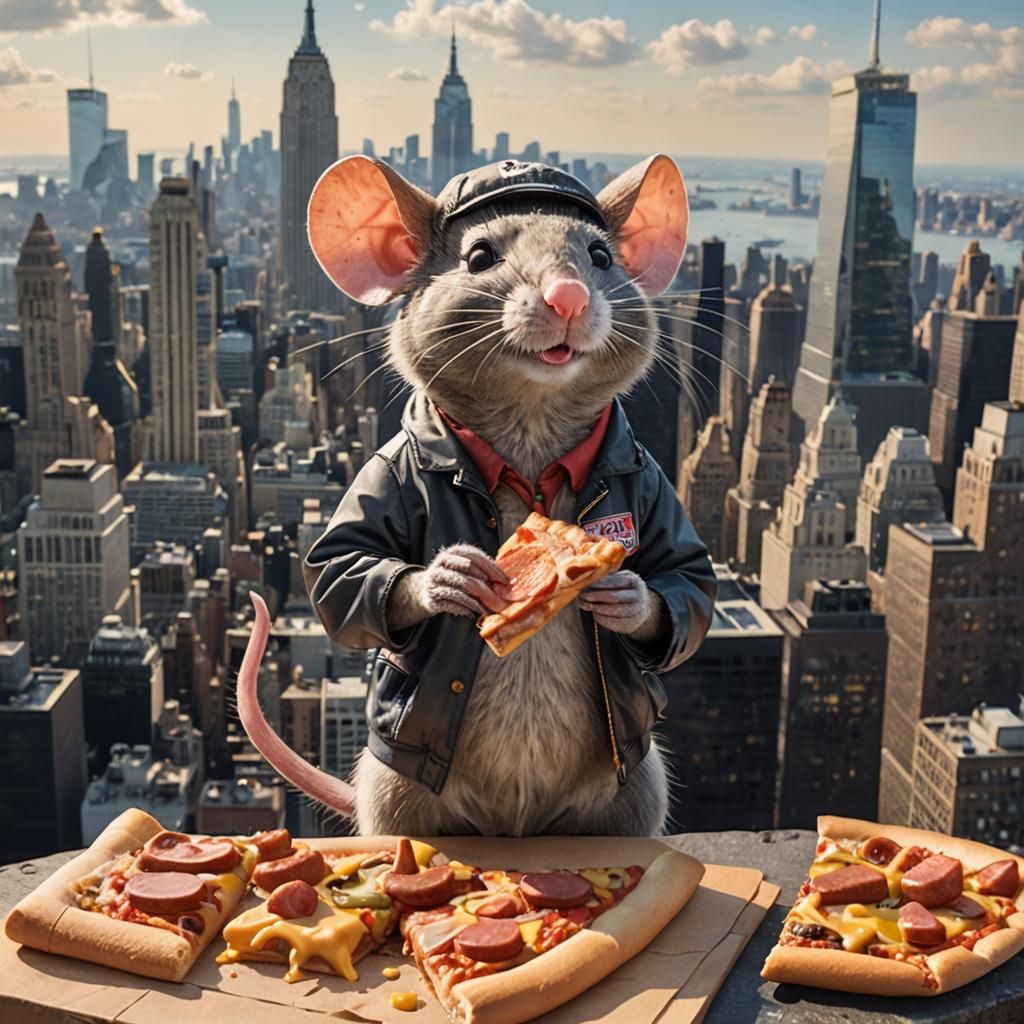 NYC Tourist Rat: Pizza and Hot Dog Feast