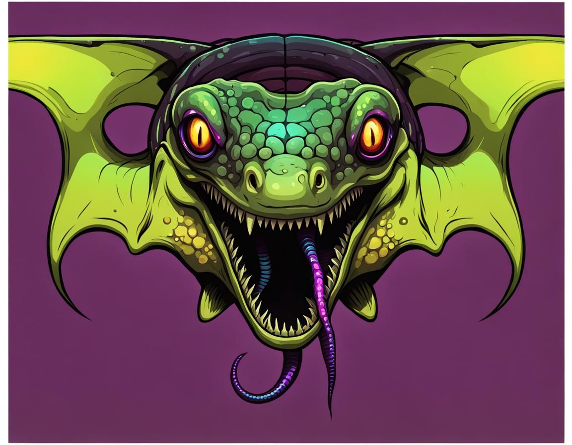 Cyberpunk Gothic Lamprey Eel Creature