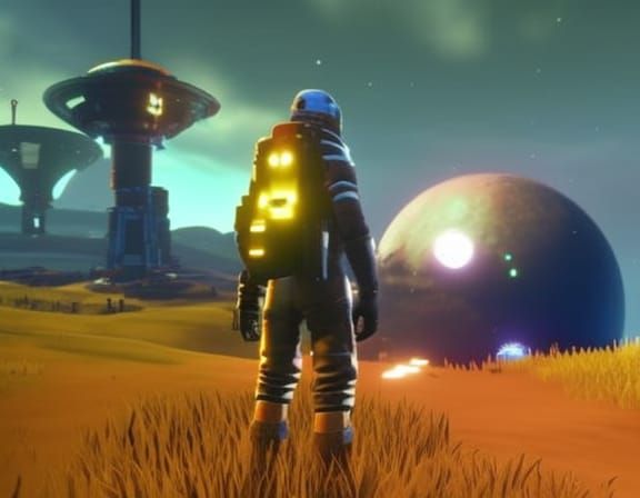 Stunning Dark Sky Landscape with Raytracing and Reflections