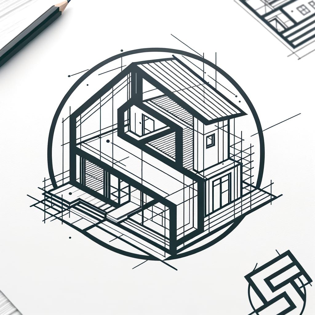 Elegant Minimalist 'S' Logo with Architectural Design