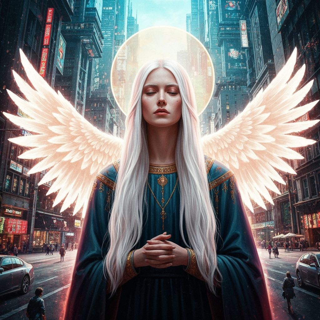 Angel in Hypermodern City: Byzantine Cyberpunk Fusion