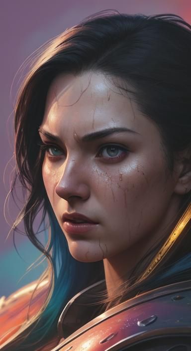 Detailed Protest Scene in Hyperrealistic Splash Art