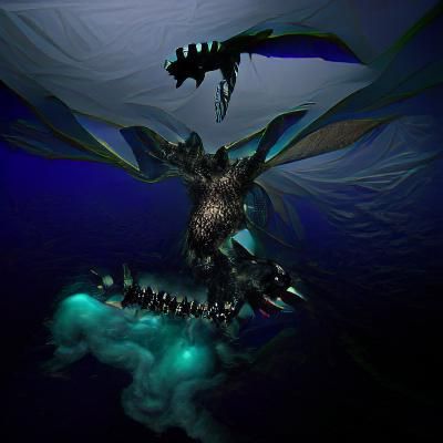 Terrifying Underwater Dragon in the Deep Sea