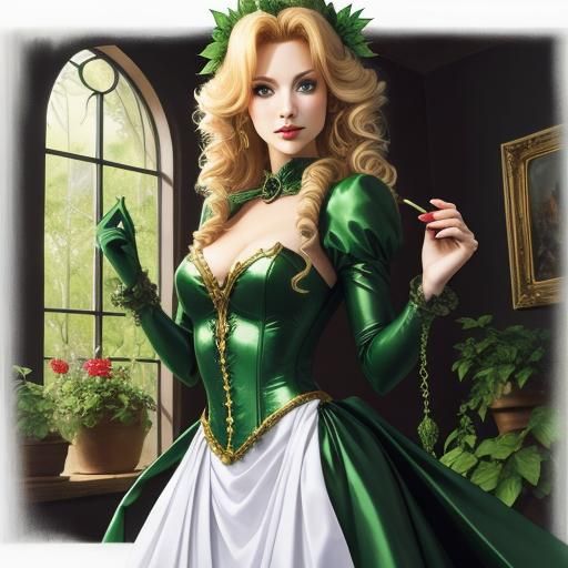 Princess Shopping at Dressmaker in Anime Style