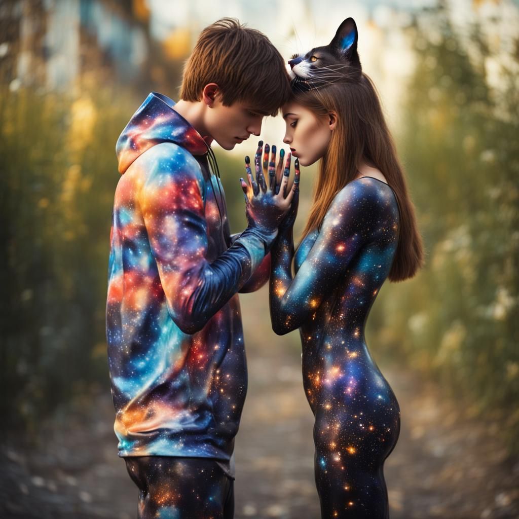 Sensual Cat Body Painting: Professional Photography