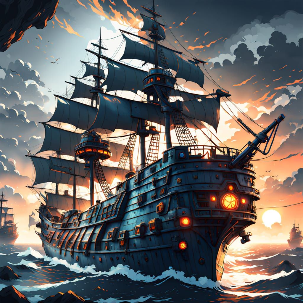 Pirate Captain Sets Sail in Vibrant Post-Apocalyptic Anime L...