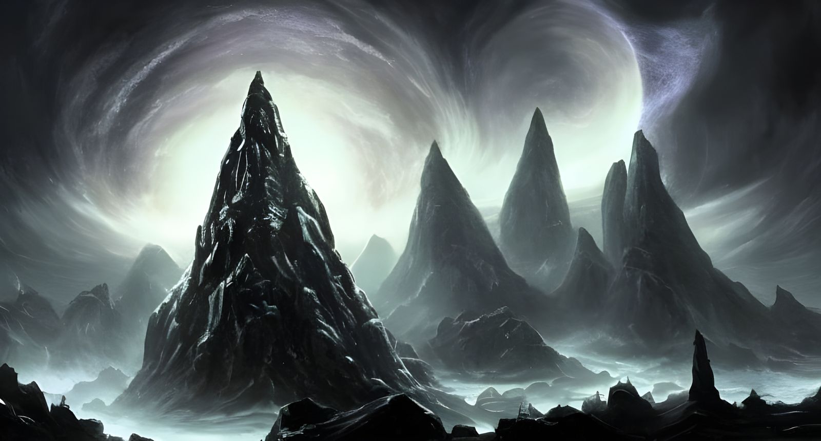 Lovecraftian Dark Fantasy Landscape in 8K Resolution