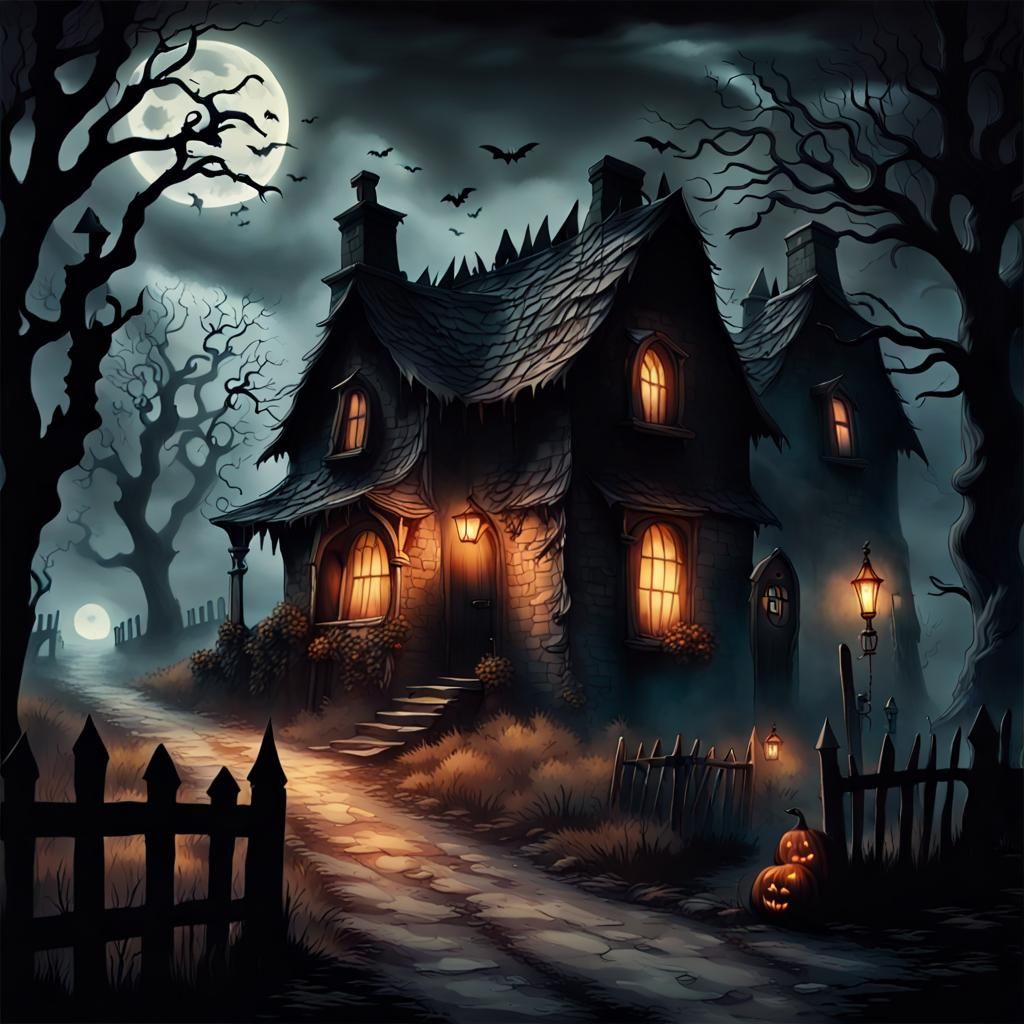Eerie Haunted Village with Ghosts and Mysteries