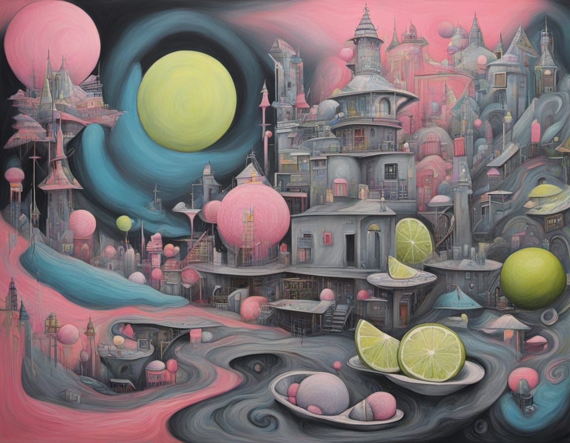 Abstract Surrealism: Voodoo Zeus in Golden Dream Oracle