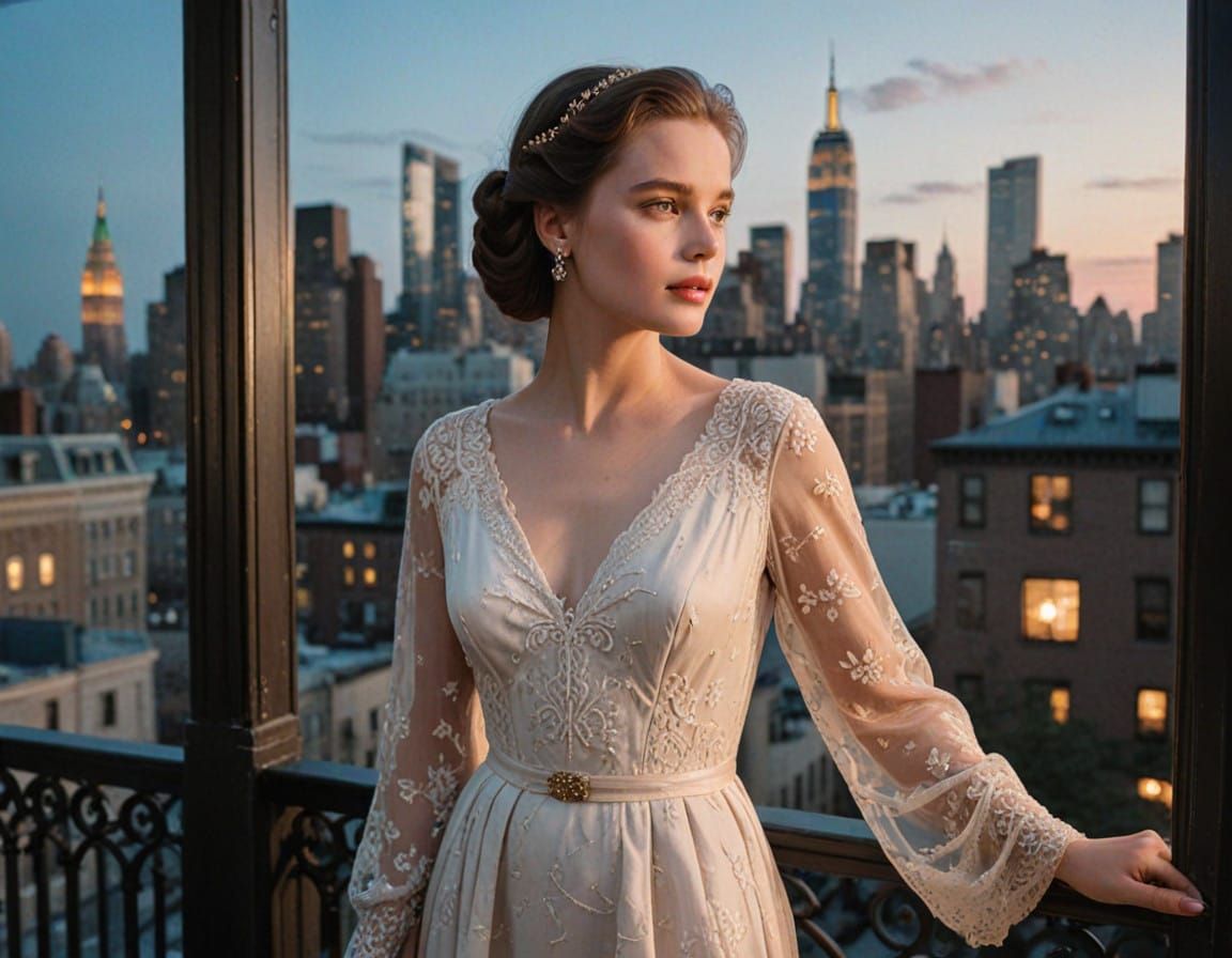 Refined Elegance on a Grand New York City Balcony