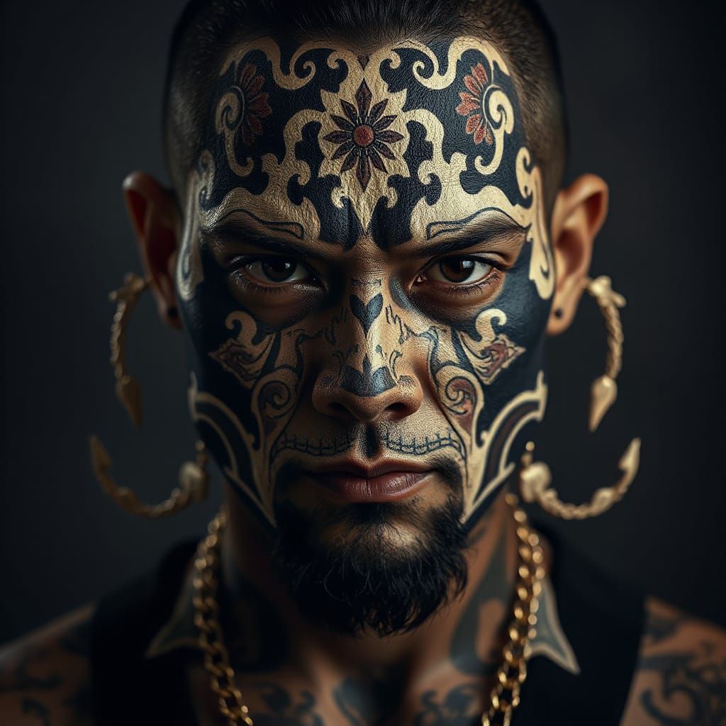 Ornate Yakuza Irezumi Tattoo Design in Japanese Style