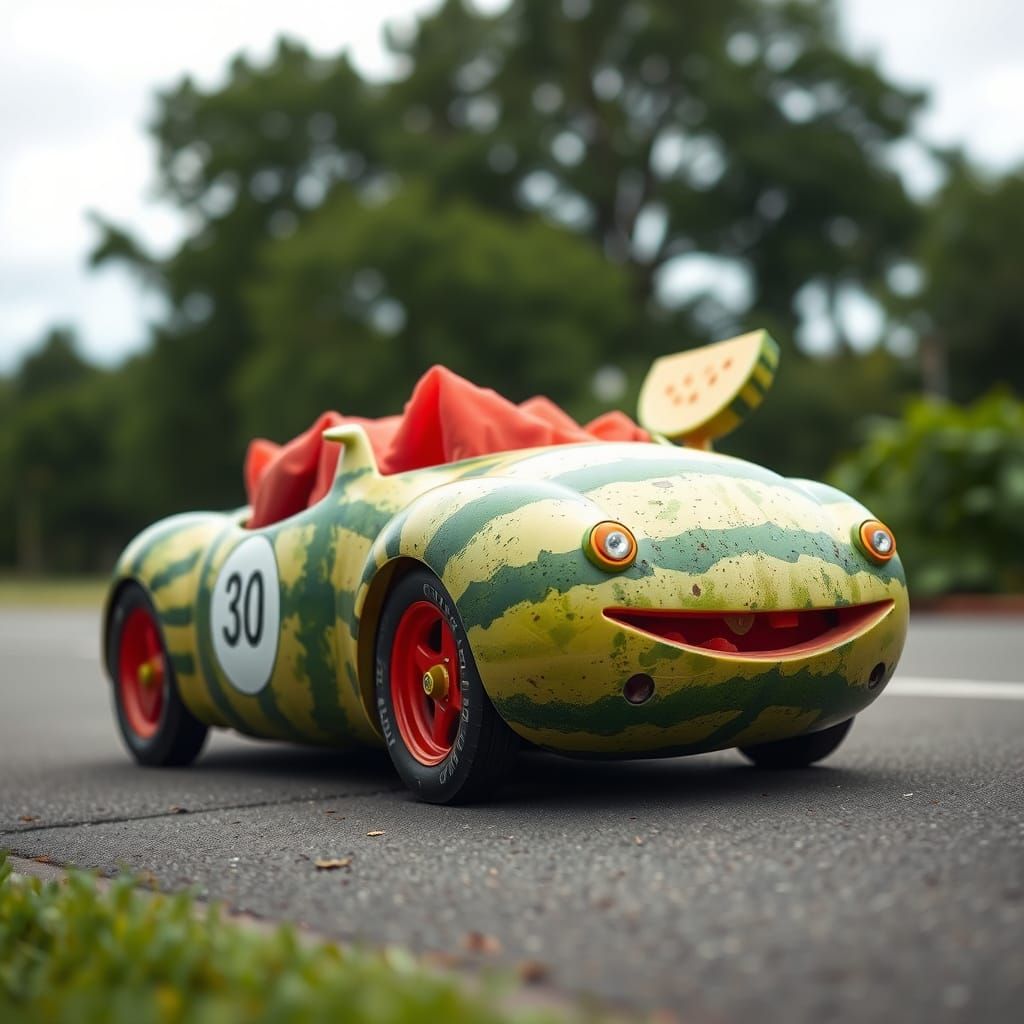 Watermelon Race Car: An AI-Generated Oddity