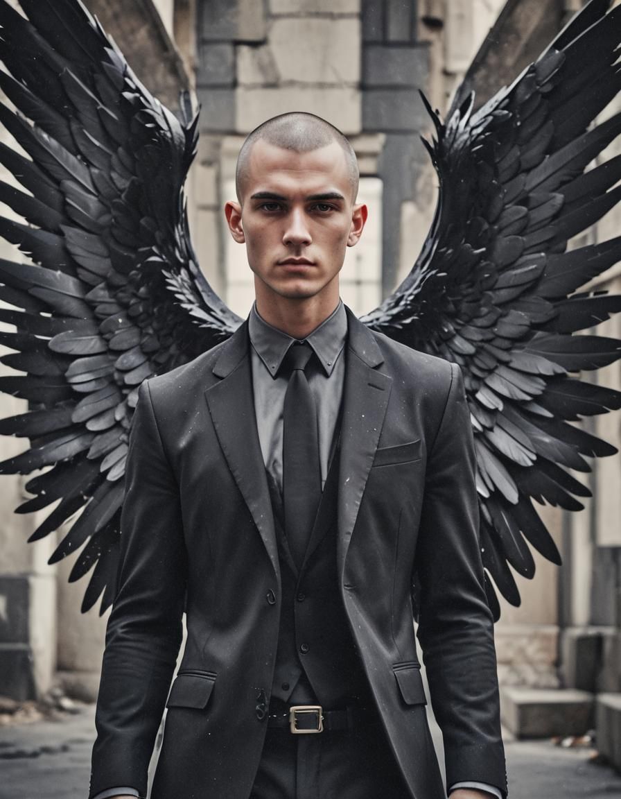 Stylish black angel