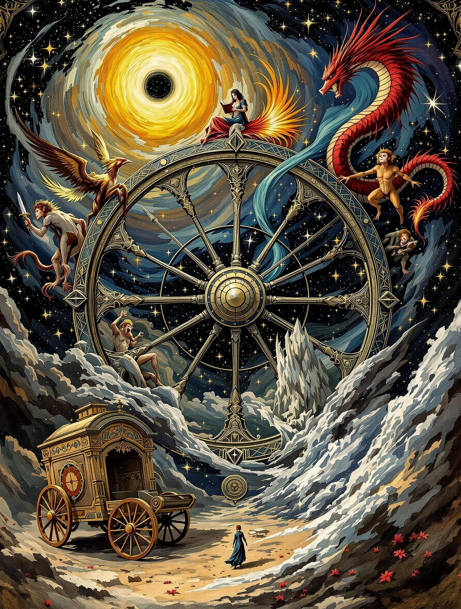 Tarot de Marseille - E 10 - The Wheel [10 DG+]