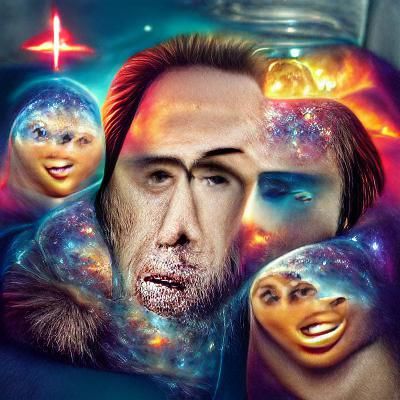 AI Generated Nicolas Cage Portrait
