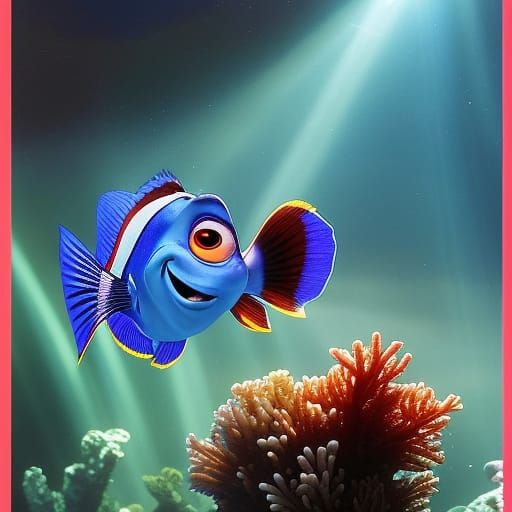 Clownfish with Glassy Eyes in Divine Sunshine