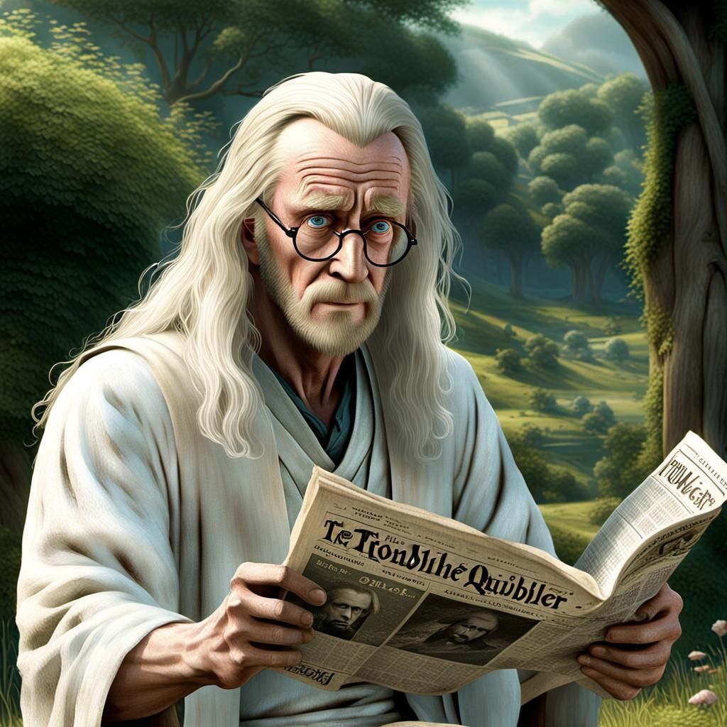 Xenophilius Lovegood Digital Rendering in Countryside