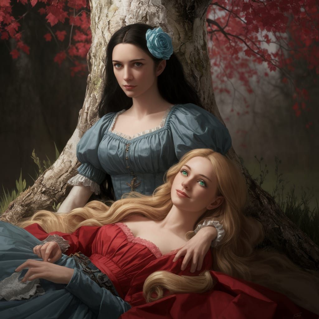 Ethereal Beauty Under the White Tree