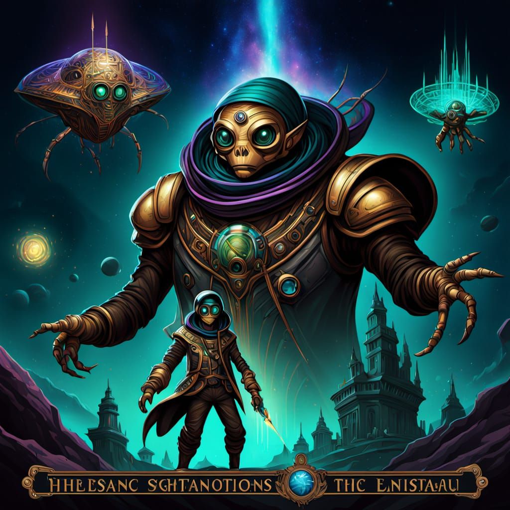 Astronaut on Surreal Alien World Comic Art