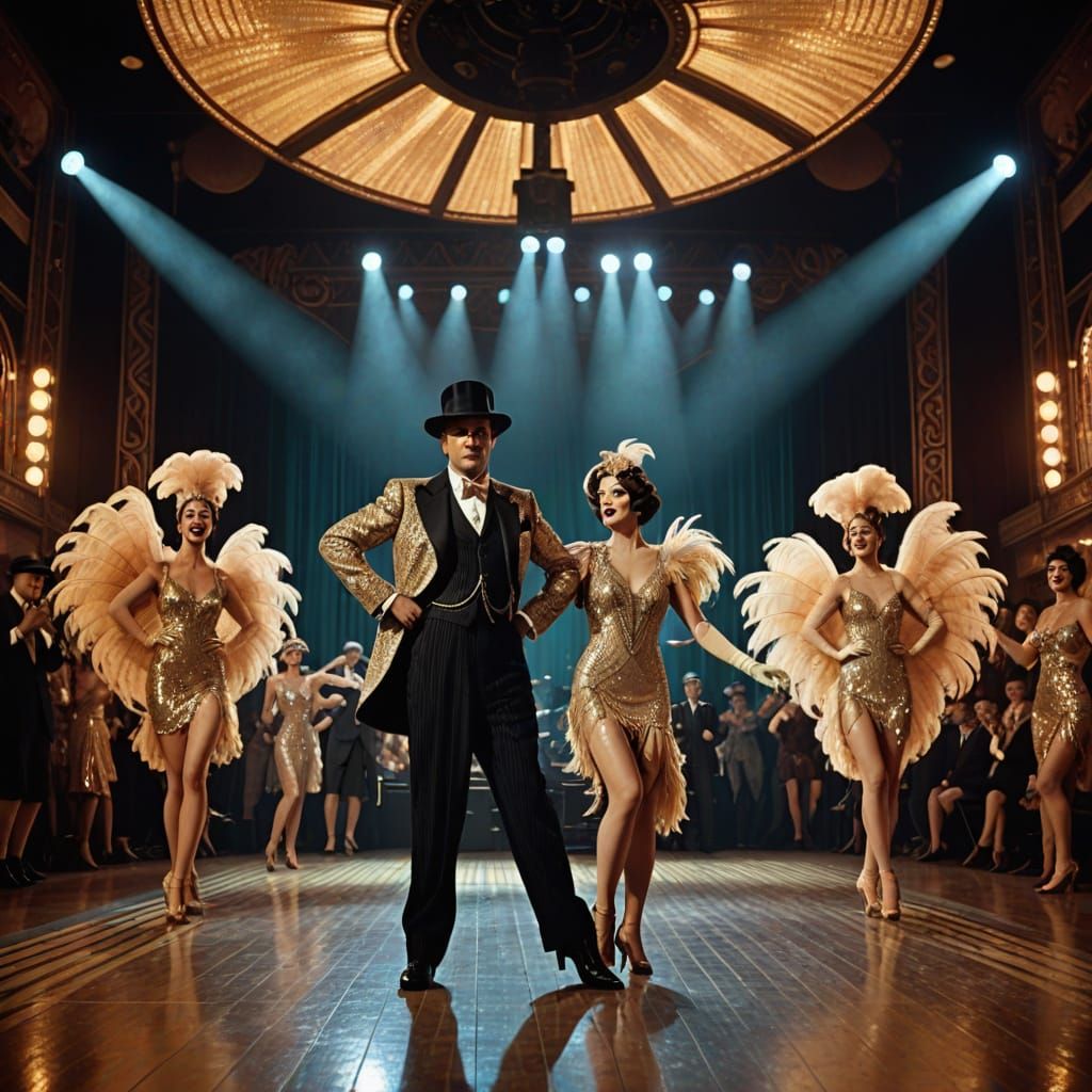 Art Deco Showgirls and Zoot Suits on Stage