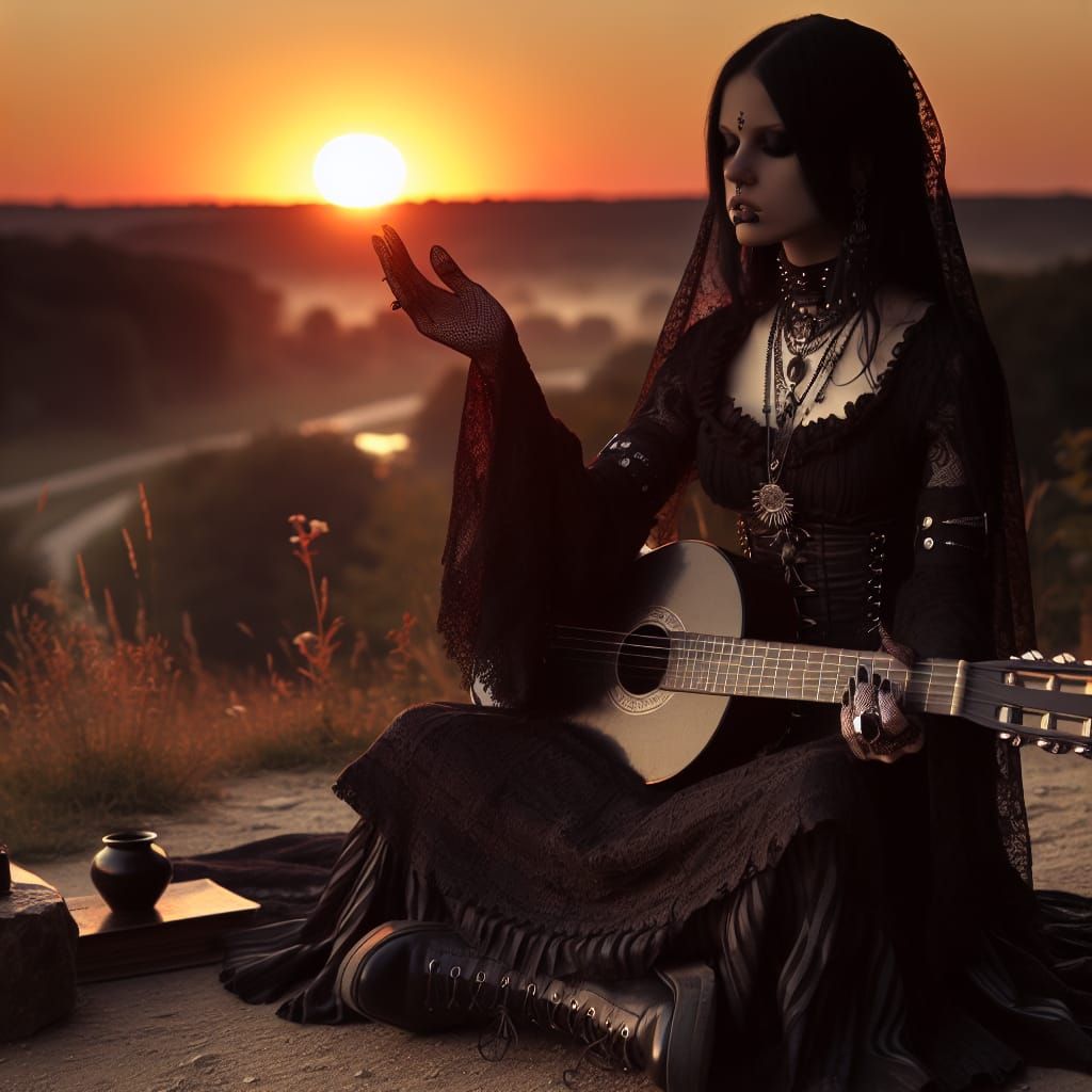 Gothic Model Welcomes Solstice Sunrise