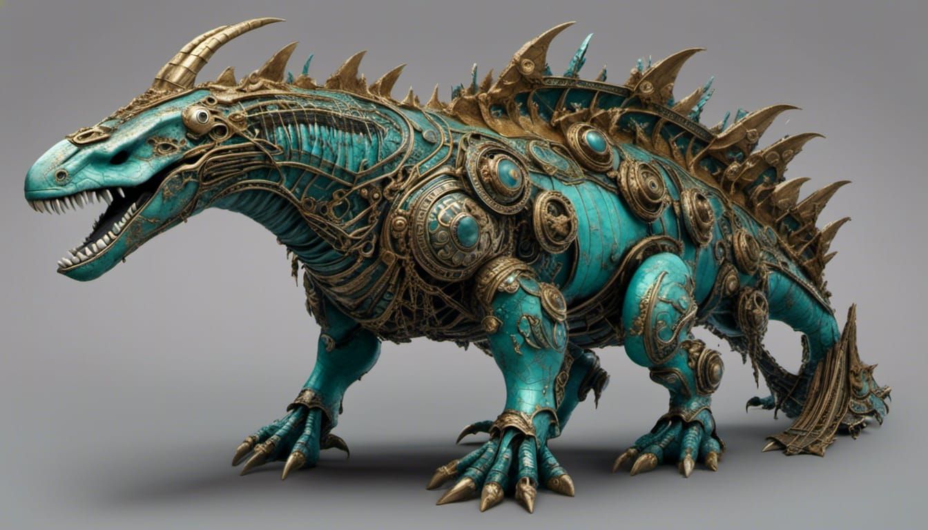 Colossal Orca-Hydra Hybrid with Runic Armour