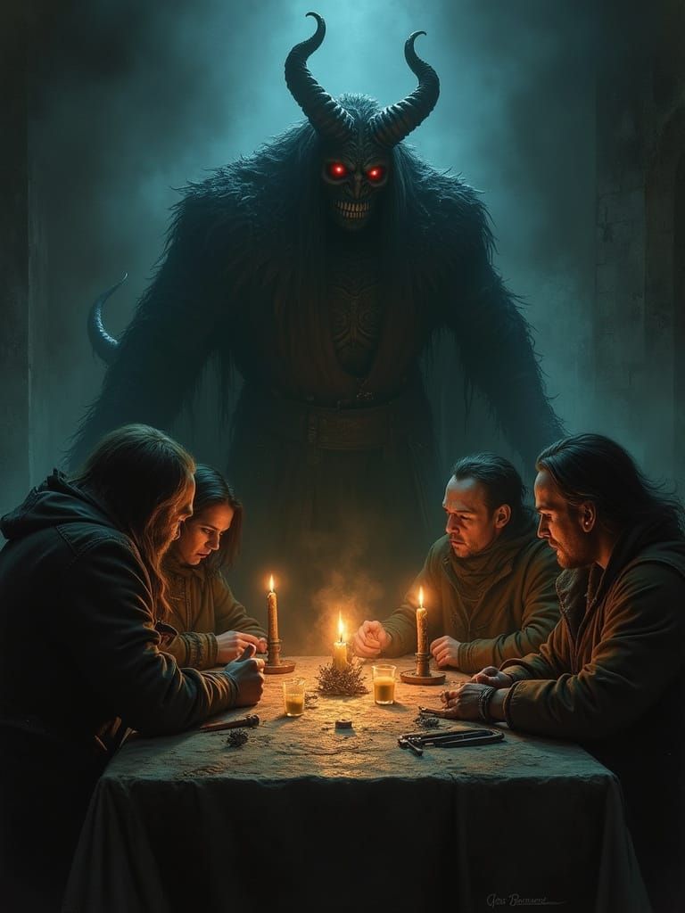 A creepy session of Dungeons & Dragons with horror movie overtones