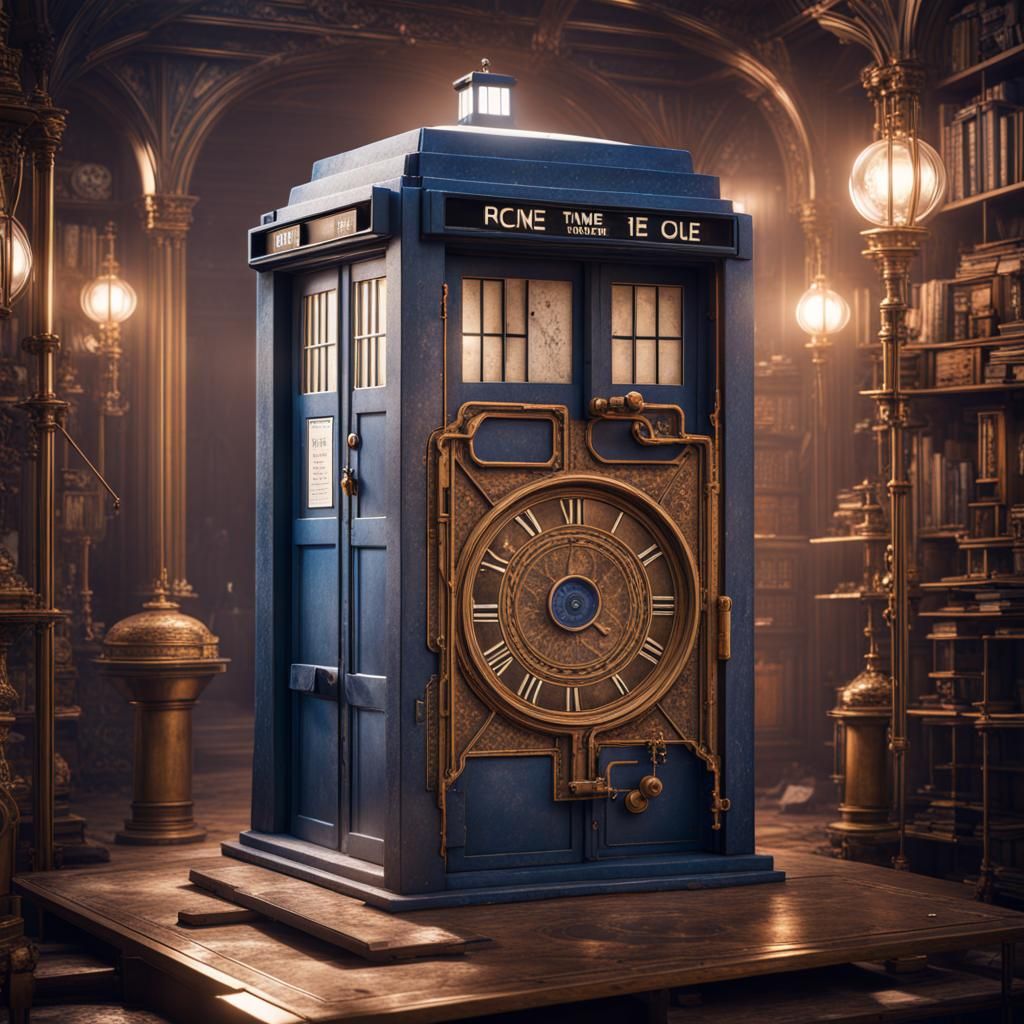 TARDIS Time Travel in Detailed Matte Painting