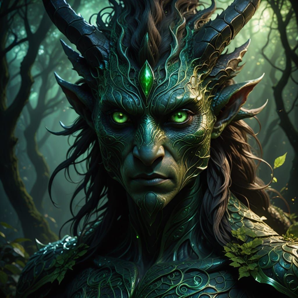 Ethereal Fae with Emerald Eyes in Cinematic Hyper-Realism