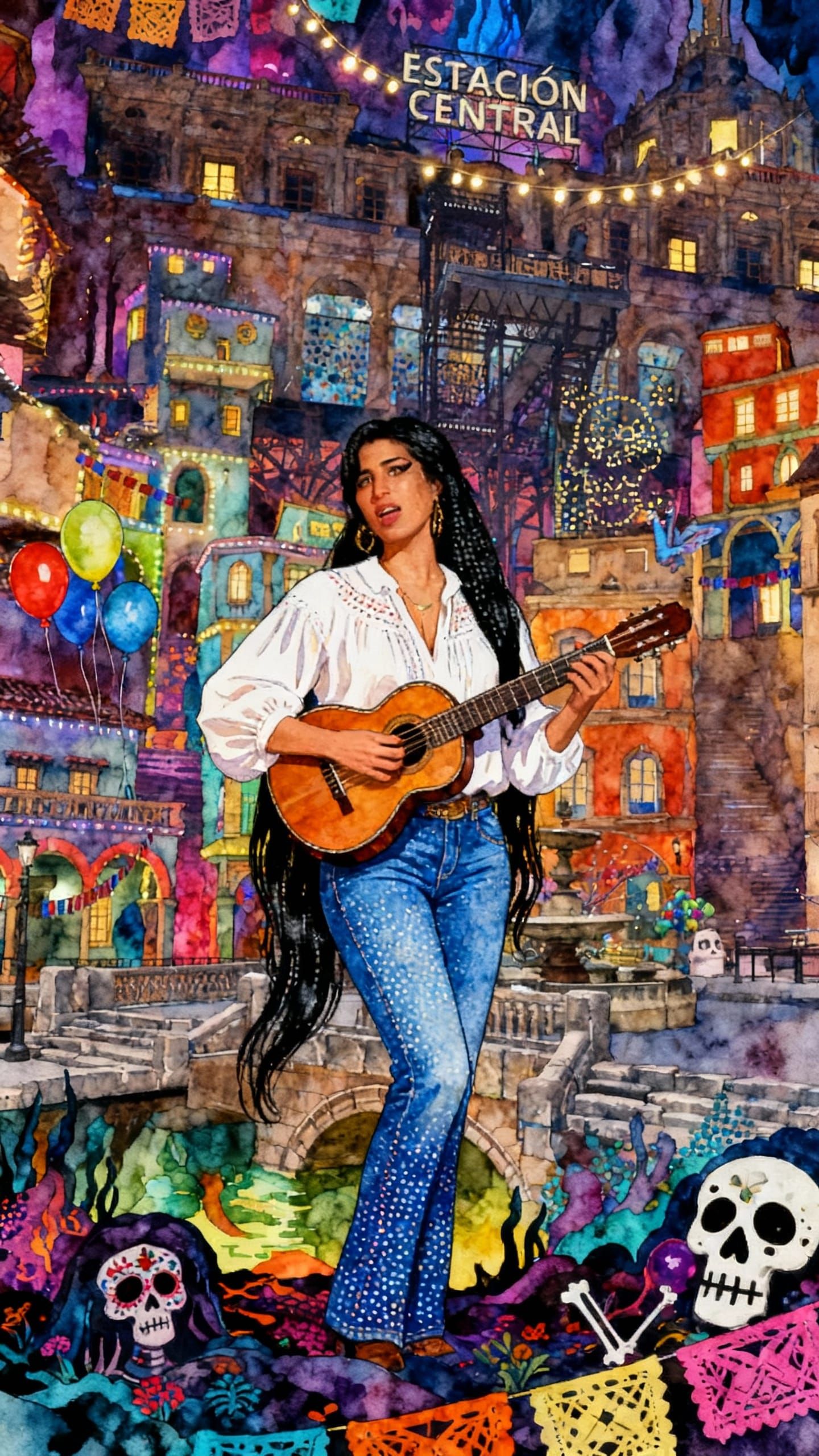 Mexican Songstress in Underworld Concert, Day of the Dead