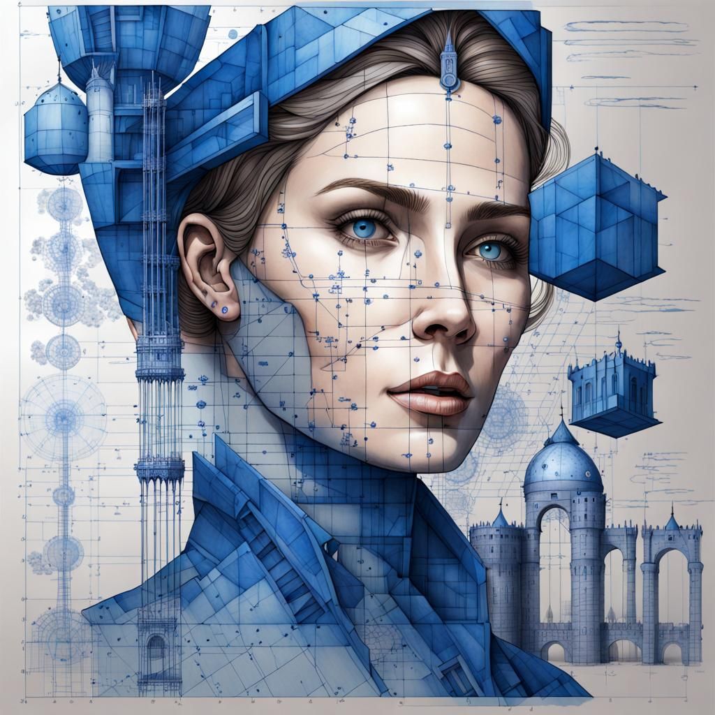 Blue Castle in the Sky: Art Brut Architectural Plan