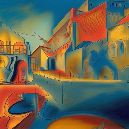 Passionate Embrace in a Fauvist Style