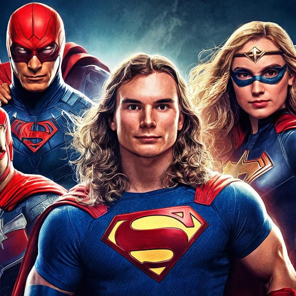 Dynamic Superhero Comic Book Art