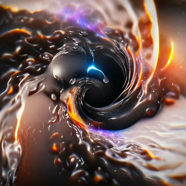 Abstract Black Vortex: Dimensional Art