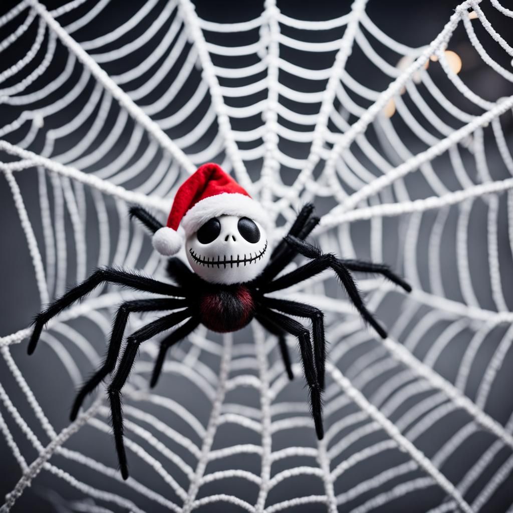 Festive Spider in Burtonesque Stopmotion