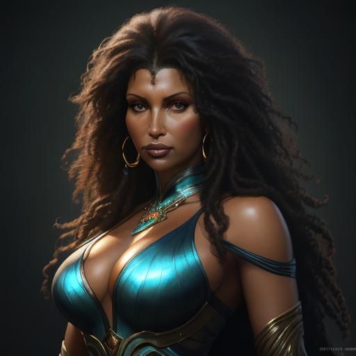 Portrait of a Beautiful Woman in Digital Art Style