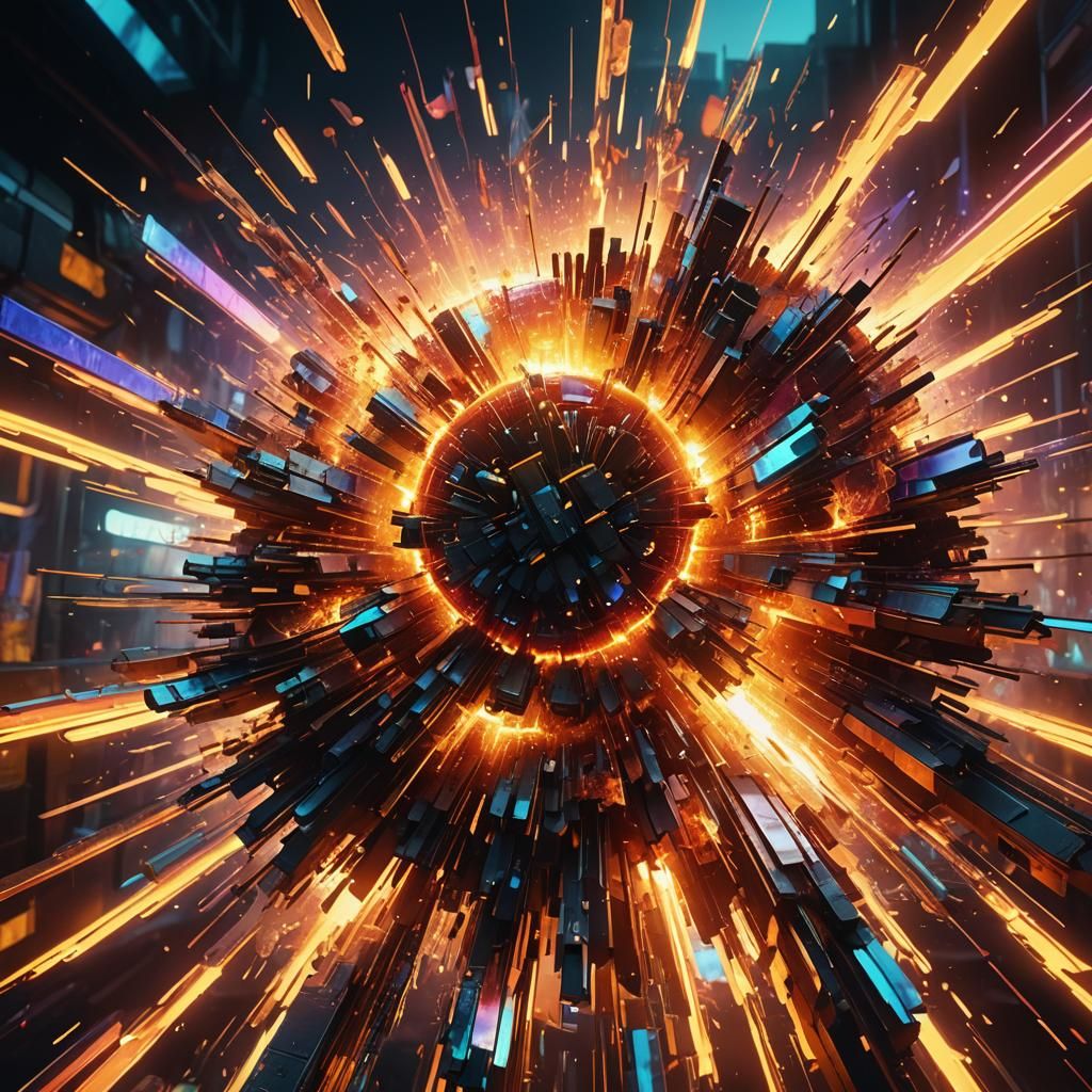 Simulation Exploding into Reality in a Surreal Style