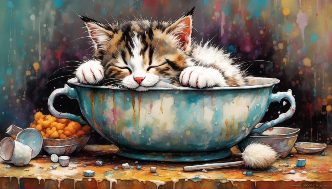 Kitten In A Sugar Bowl