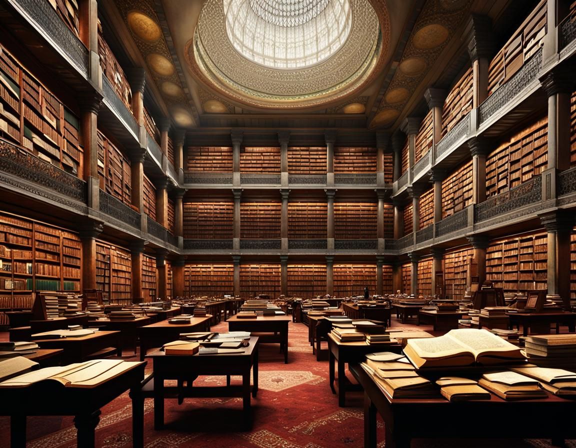 Palestinian National Library Interior: Digital Matte Paintin...