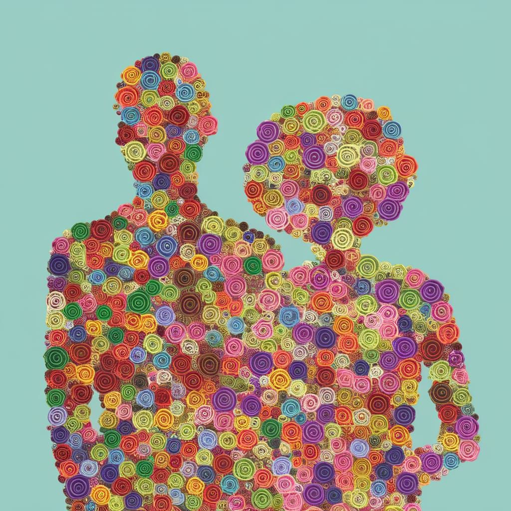 Two People in Spiral Formations