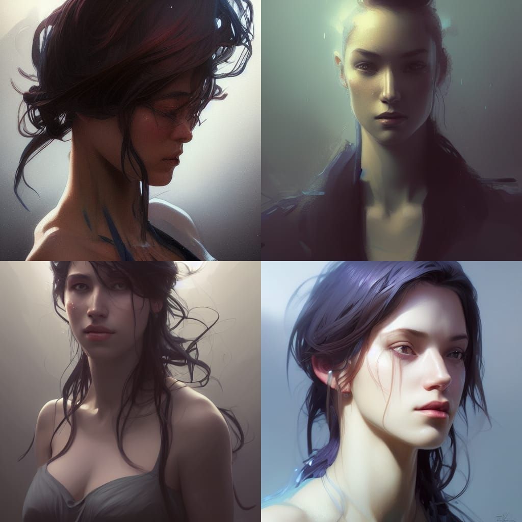 Expressive Portrait of Sadness in Detailed Lighting