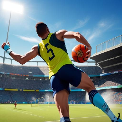 Dynamic Foot Baseball Action in Korea