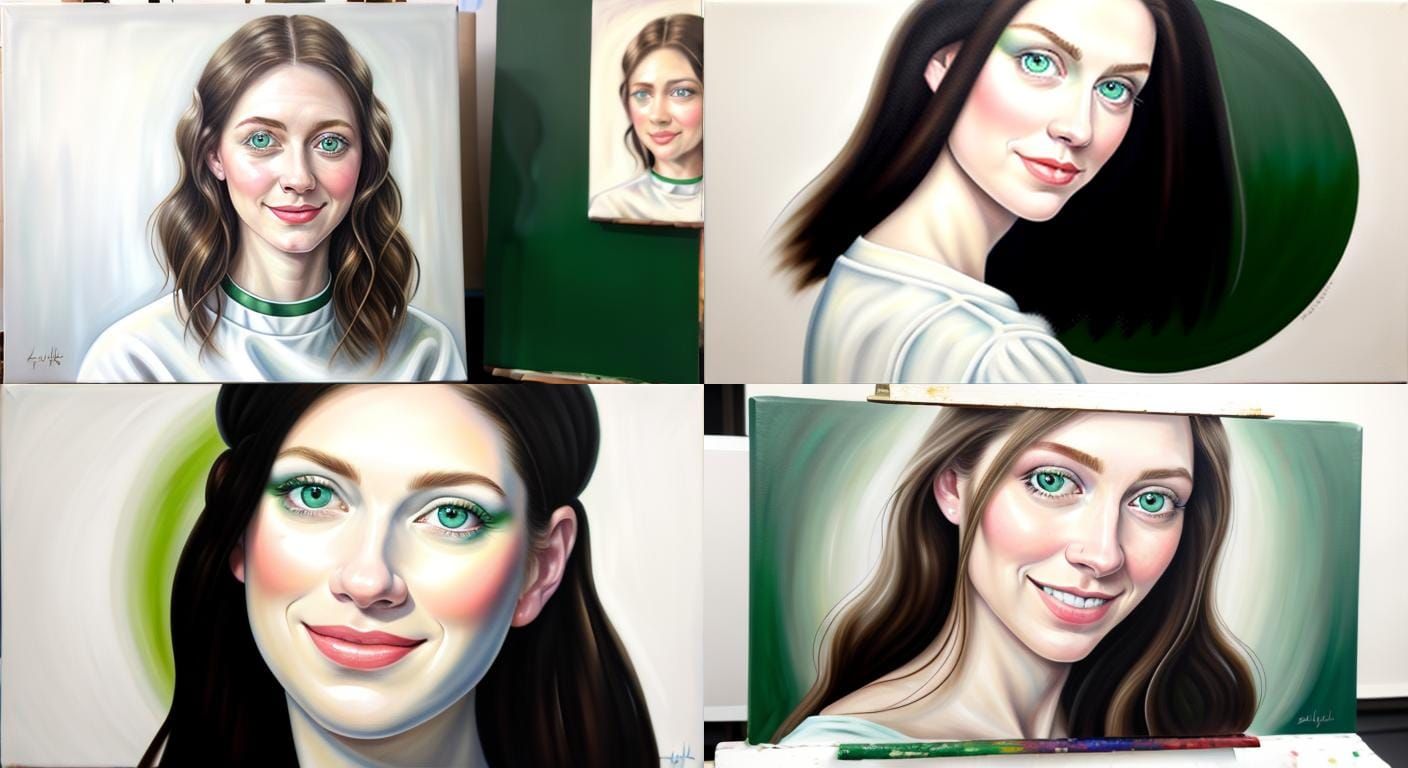 Hyperrealistic Portrait of a Porcelain Girl with a Shy Smile