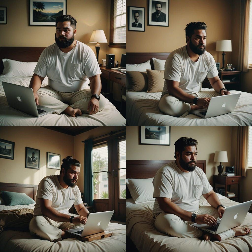 Ethereal Latin Gentleman Captured in Cinematic Film Still